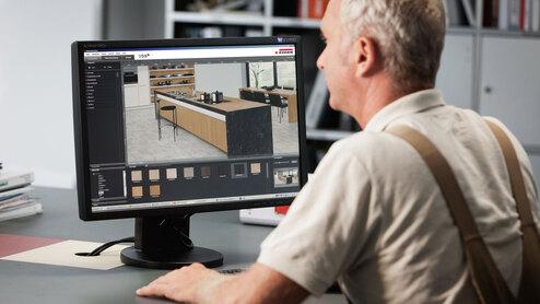 Erweiterte Küchenplanung in 3D am Computer durch #Branche1#